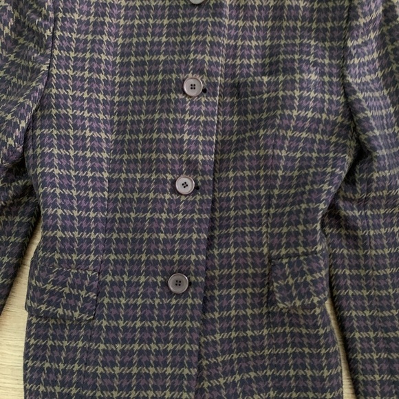 Vintage Dior Plaid Skirt Set - Black and Blue - Picture 3 of 5